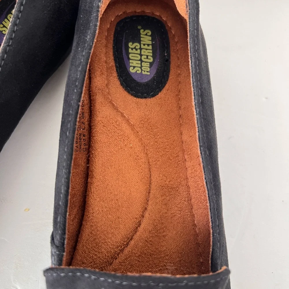 Shoes For Crews Black Suede Slip-Ons